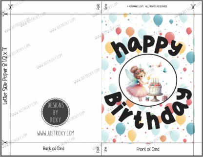 5 x 7 Printable Happy Birthday Card